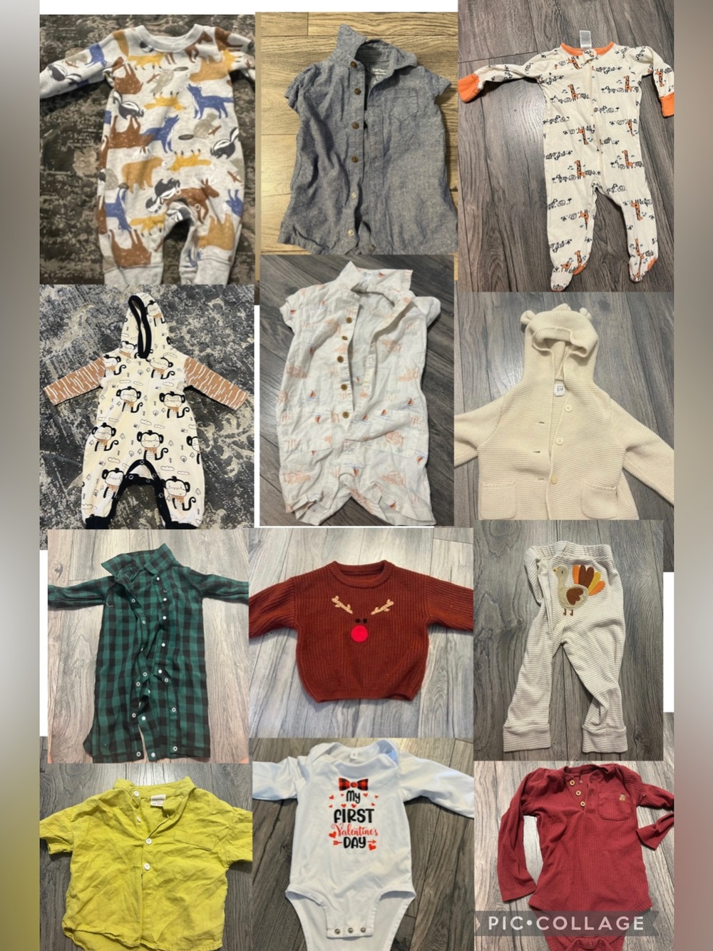 Bundle of 12 baby boy clothes